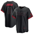 Cincinnati Reds #11 Barry Larkin Black HOLBERT City Connect Replica Player Jersey