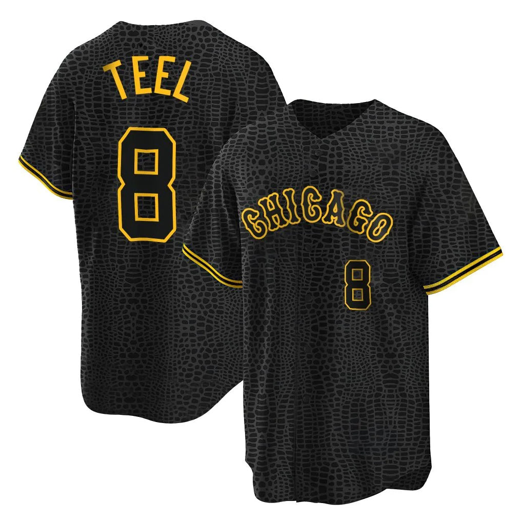 Chicago White Sox #8 Kyle Teel Player Black HOLBERT Snake Skin City Home Game Stitched Jerseys