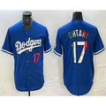 Los Angeles Dodgers #17 Shohei Ohtani Number Mexico Blue HOLBERT Cool Base Stitched Jerseys