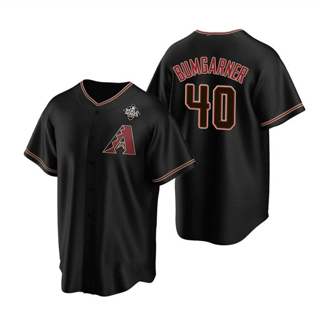 Arizona Diamondbacks #40 Madison Bumgarner Black HOLBERT 2023 World Series Cool Base Stitched Jersey