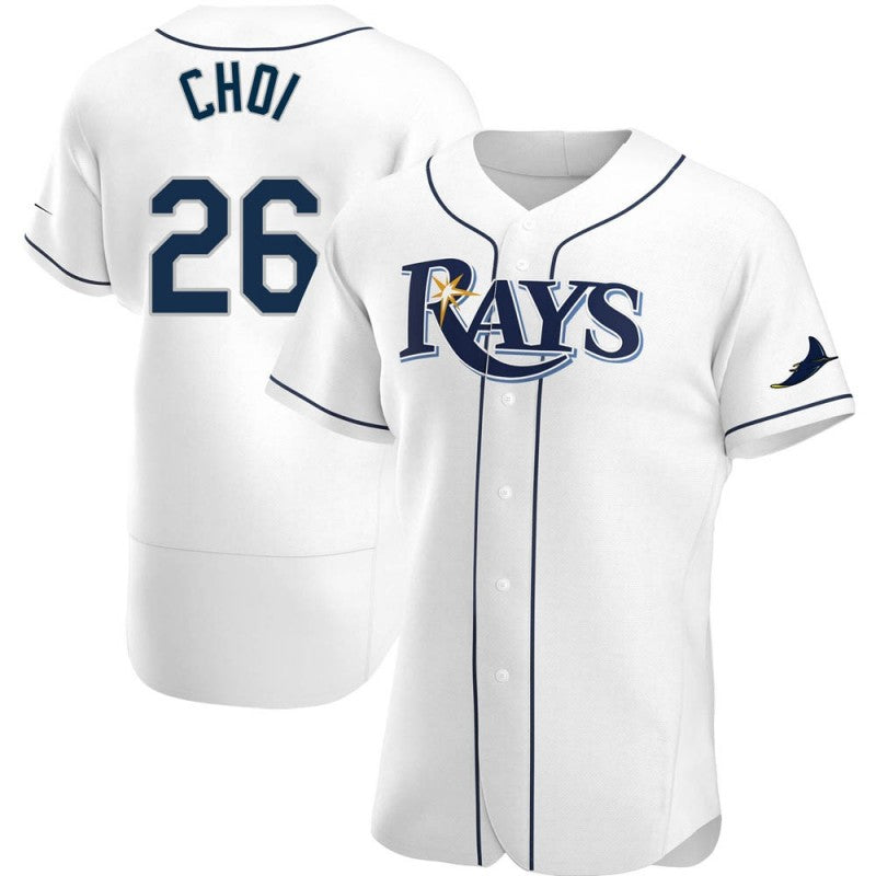 Tampa Bay Rays #26 Ji-Man Choi White HOLBERT Home Jersey
