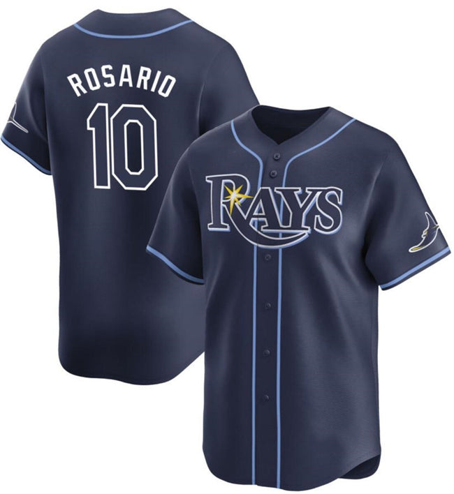 Tampa Bay Rays #10 Amed Rosario Navy HOLBERT Away Limited Stitched Jersey