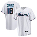 Miami Marlins #18 Griffin Conine Player White HOLBERT Home Game Stitched Jerseys