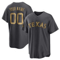 Custom Texas Rangers Active Player Charcoal HOLBERT 2022 All-Star Cool Base Stitched Jersey
