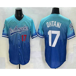 Los Angeles Dodgers #17 Shohei Ohtani Blue HOLBERT 2025 City Connect Limited Stitched Jersey