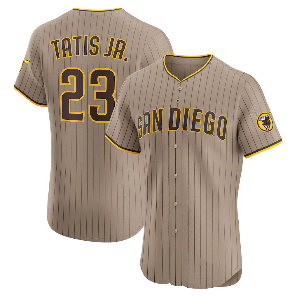 San Diego Padres #23 Fernando Tatis Jr. Khaki HOLBERT Sand Elite Jersey