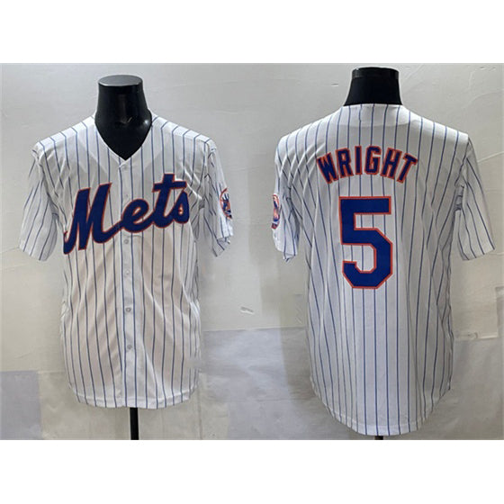 New York Mets #5 David Wright White HOLBERT Stitched Jersey