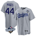Los Angeles Dodgers #44 Andy Pages Player Gray HOLBERT World Series Game Stitched Jerseys