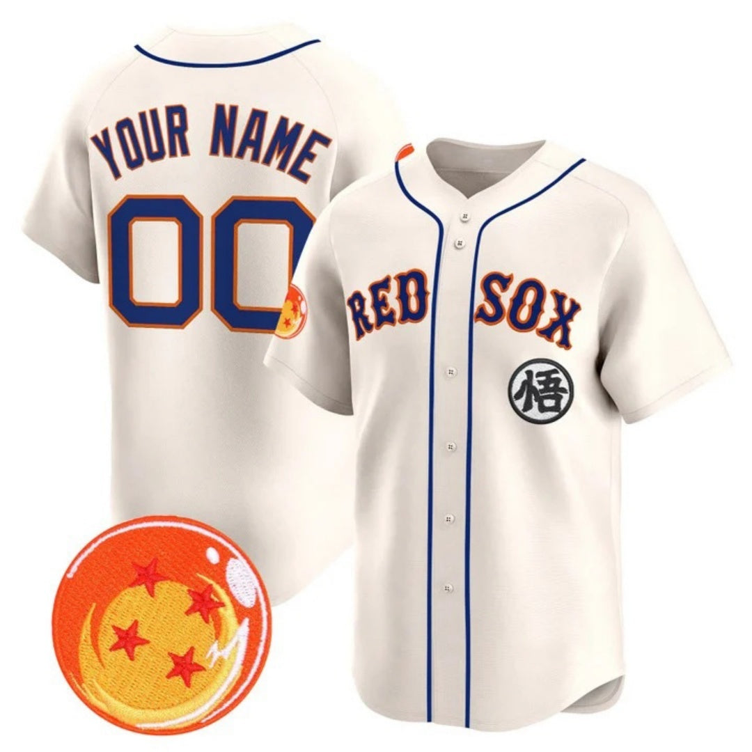 Custom Boston Red Sox x Dragon Ball Cream HOLBERT Vapor Premier Limited Jersey - All Stitched