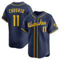 Milwaukee Brewers #11 Jackson Chourio Navy HOLBERT Alternate 2 Limited Jersey