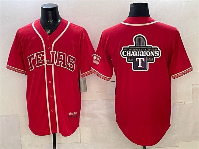Texas Rangers Team Big Logo Red HOLBERT 2026 City Connect Stadium Stitched Jerseys
