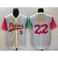 San Diego Padres #22 Juan Soto White HOLBERT NEW 2023 City Connect Cool Base Stitched Jersey