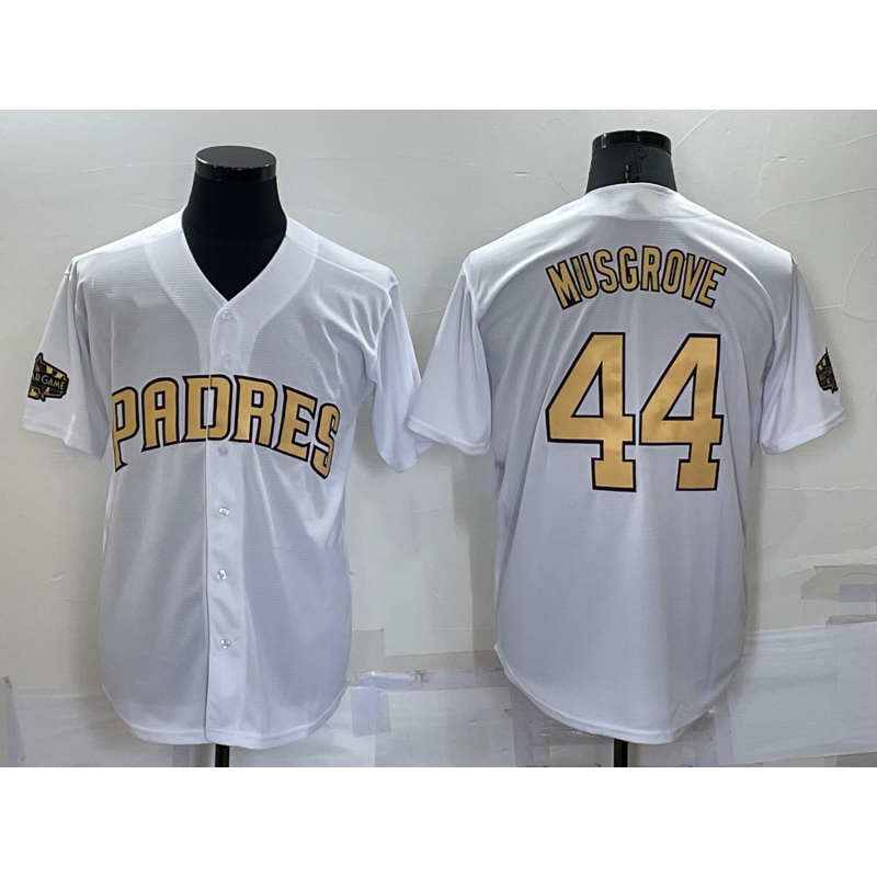 San Diego Padres #44 Joe Musgrove White HOLBERT 2022 All Star Stitched Cool Base Jersey