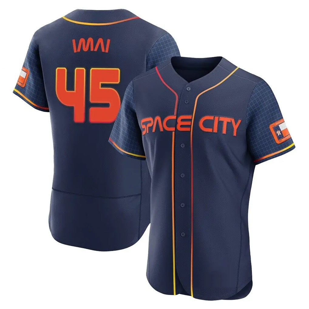 Houston Astros #45 Tatsuya Imai Player Navy HOLBERT City Connect Limited Elite Home Stitched Jerseys