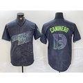 Tampa Bay Rays #13 Junior Caminero Charcoal HOLBERT 2024 City Connect Limited Stitched Jersey
