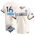 Los Angeles Dodgers #16 Will Smith Player Cream HOLBERT World Series City Connect Limited Home Stitched Jerseys
