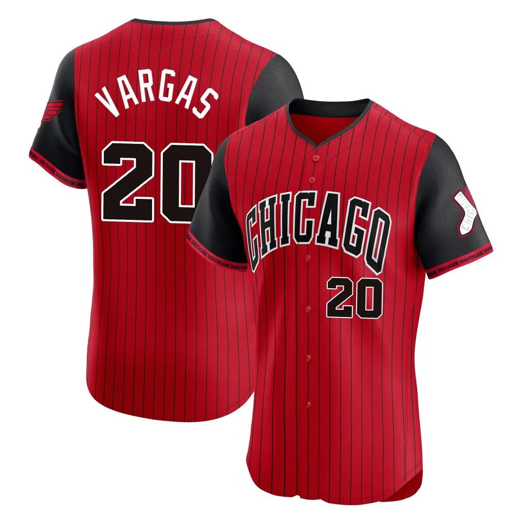 Chicago White Sox #20 Miguel Vargas Player Red HOLBERT City Connect Limited Elite Home Stitched Jerseys