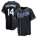 Kansas City Royals #14 Jac Caglianone Player Black HOLBERT Carbon Fashion Home Game Stitched Jerseys