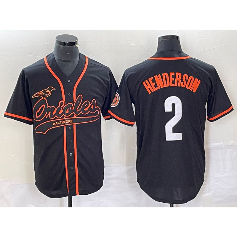 Baltimore Orioles #2 Gunnar Henderson Black HOLBERT Cool Base Stitched Jersey
