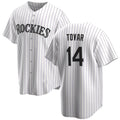 Colorado Rockies #14 Ezequiel Tovar White HOLBERT Cool Base Stitched Jersey
