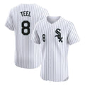 Chicago White Sox #8 Kyle Teel Player White HOLBERT Stripe Limited Elite Home Stitched Jerseys