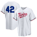 Minnesota Twins #42 Jackie Robinson White HOLBERT Home 2025 Day Replica Jersey