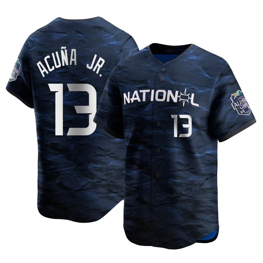 Atlanta Braves #13 Ronald Acuna Jr Player Royal HOLBERT National League All-Star Limited Game Stitched Jerseys