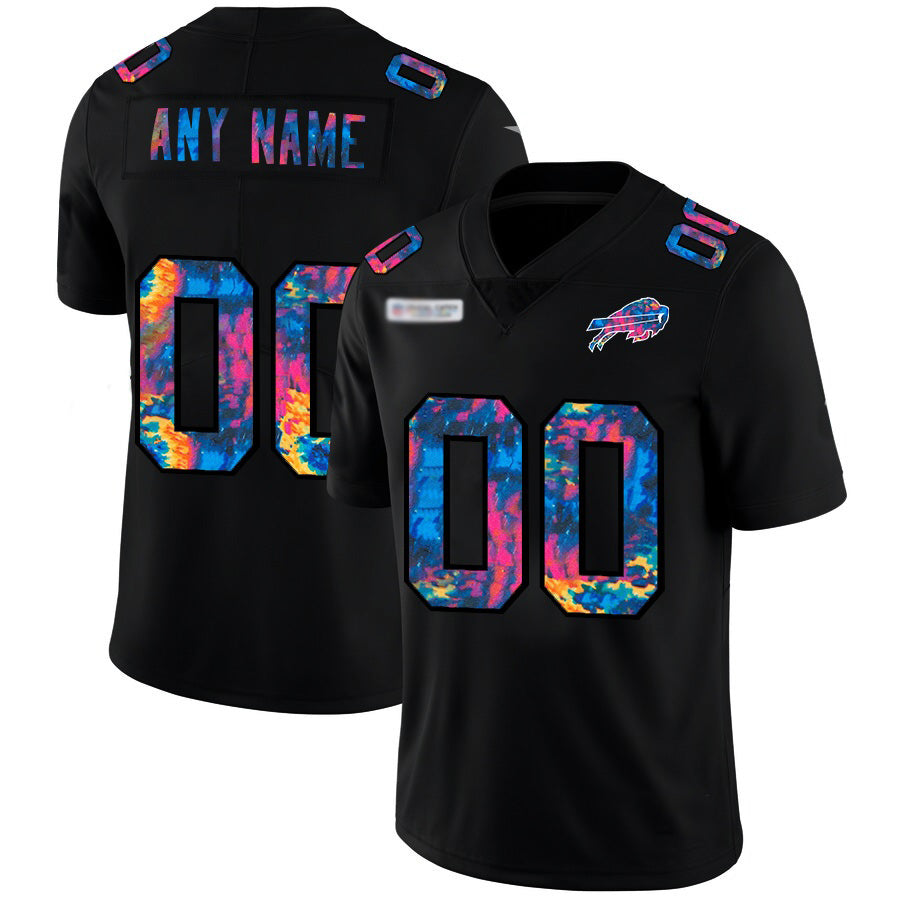 Custom B.Bills Multi-Color Black HOLBERT 2020 Crucial Catch Vapor Untouchable Limited Jersey
