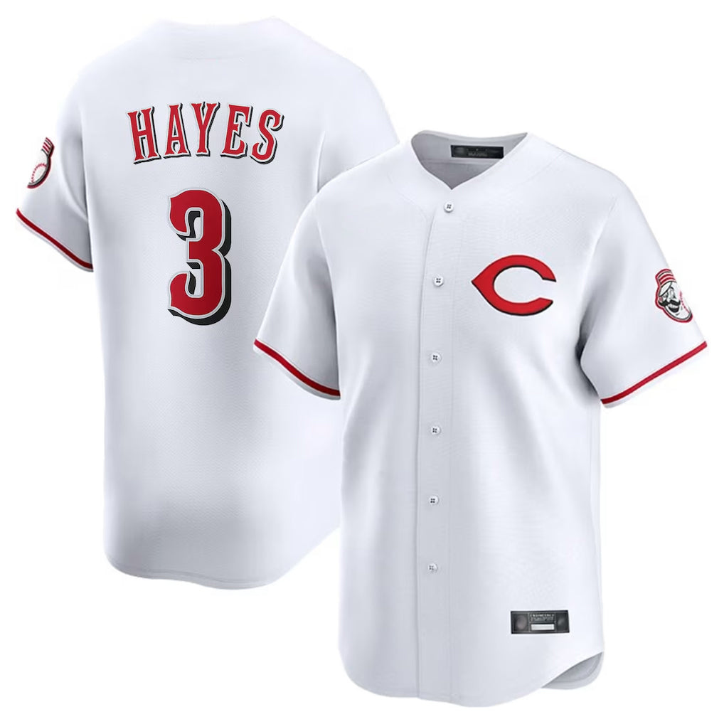 Cincinnati Reds #3 Ke'Bryan Hayes Player White HOLBERT Limited Home Stitched Jerseys