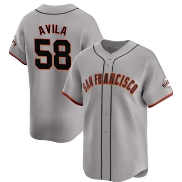 San Francisco Giants #58 Nick Avila Gray HOLBERT Away Limited Stitched Jersey