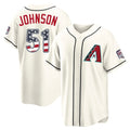 Arizona Diamondbacks #51 Randy Johnson Player Cream HOLBERT USA 250 Fourth of July Home Game Stitched Jerseys