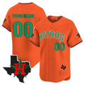 Custom Houston Astros Mexico Texas Patch Vapor Premier Limited Jersey V3 ¨C Orange HOLBERT