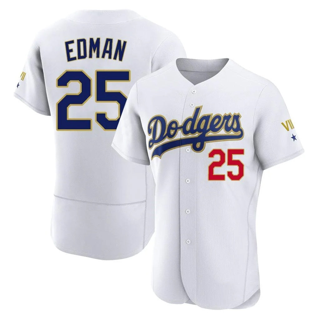 Los Angeles Dodgers #25 Tommy Edman Player Gold White HOLBERT 2026 Collection Stadium Limited Elite Stitched Jerseys