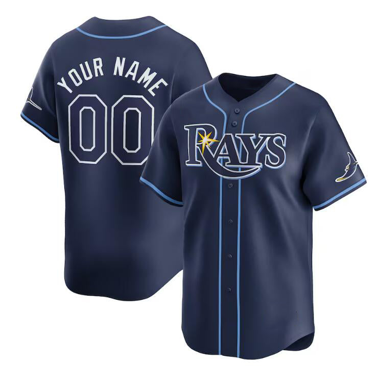 Custom Tampa Bay Rays Active Player Navy HOLBERT Away Limited Stitched Jersey