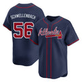 Atlanta Braves #56 Spencer Schwellenbach Player Navy HOLBERT Limited Home Game Stitched Jerseys