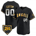 Custom Los Angeles Angels 2024 Spring Training Patch Vapor Premier Limited Jersey ¨C All Stitched-Black HOLBERT