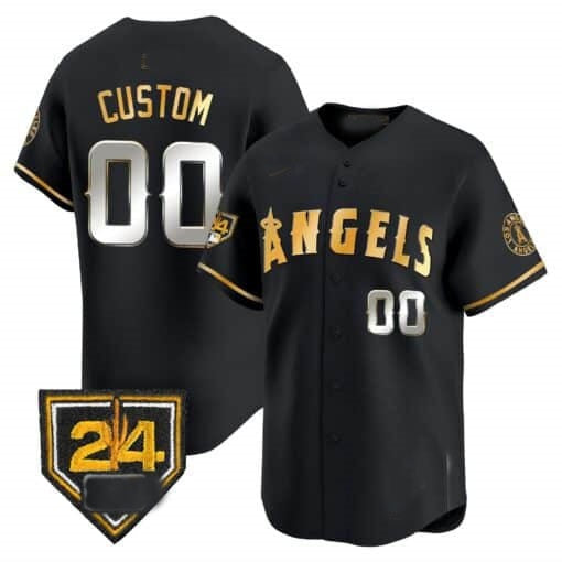 Custom Los Angeles Angels 2024 Spring Training Patch Vapor Premier Limited Jersey ¨C All Stitched-Black HOLBERT