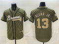 Atlanta Braves #13 Ronald Acuna Jr. Olive HOLBERT 2026 Armed Forces Day Stitched Jersey