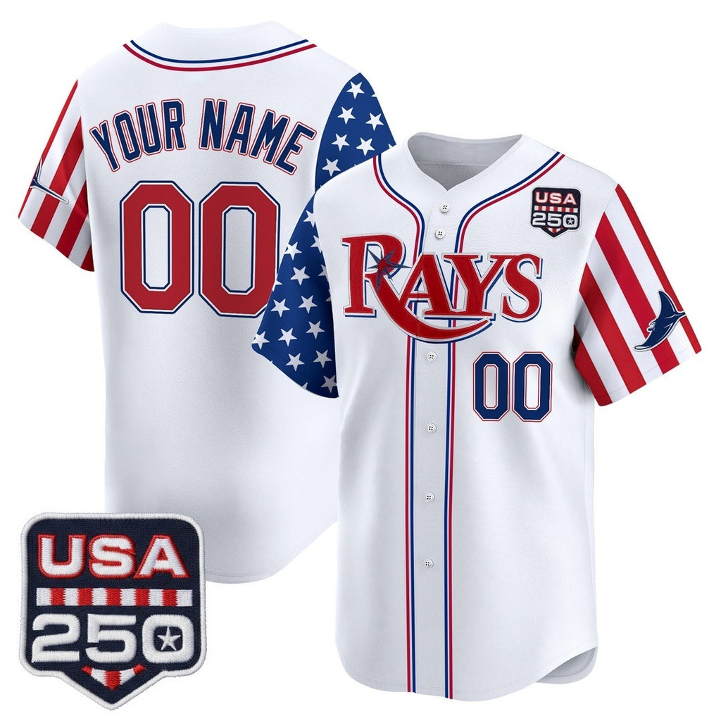 Custom Tampa Bay Rays America 250 Edition Vapor Premier Limited White HOLBERT Stitched Jerseys
