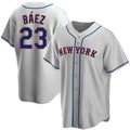 New York Mets #23 Javier Baez Gray HOLBERT Replica Jersey