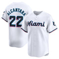 Miami Marlins #22 Sandy Alcantara White HOLBERT Home Limited Player Jersey