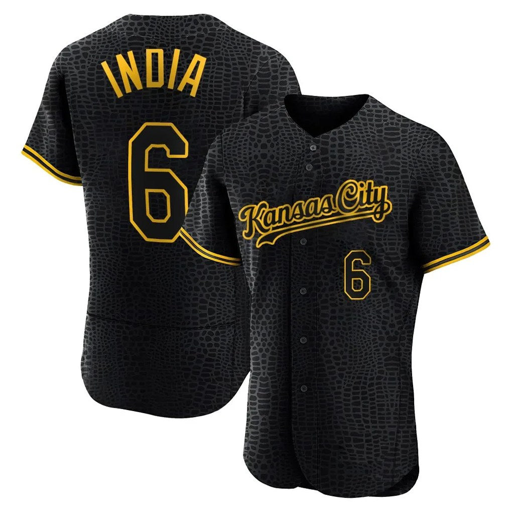 Kansas City Royals #6 Jonathan India Player Black HOLBERT Snake Skin City Limited Elite Stitched Jerseys