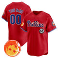 Custom Philadelphia Phillies x Dragon Ball Red HOLBERT Vapor Premier Limited Jersey - All Stitched