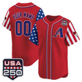 Custom Arizona Diamondbacks America 250 Edition Vapor Premier Limited Red HOLBERT Stitched Jerseys