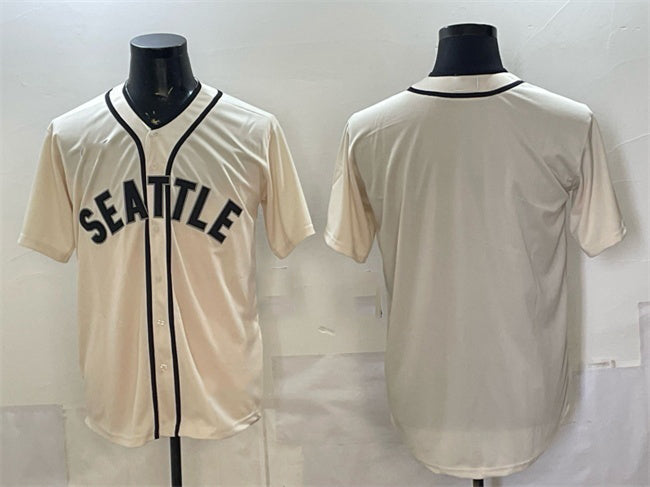 Seattle Mariners Blank Cream HOLBERT Alternate Stitched Jersey