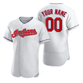Custom Cleveland Indians White HOLBERT 2020 Stitched Flex Base Jersey