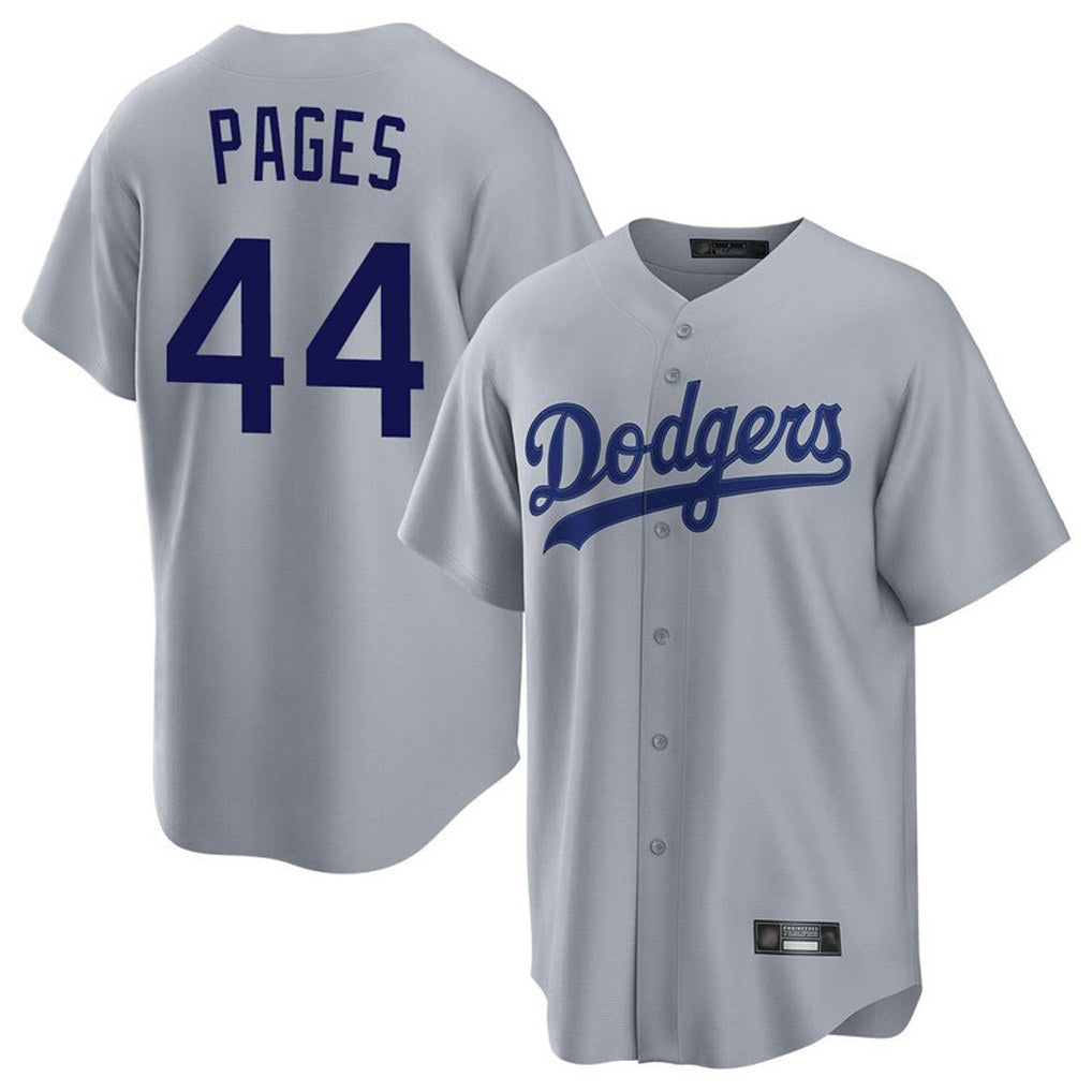 Los Angeles Dodgers #44 Andy Pages Player Gray HOLBERT Game Stitched Jerseys