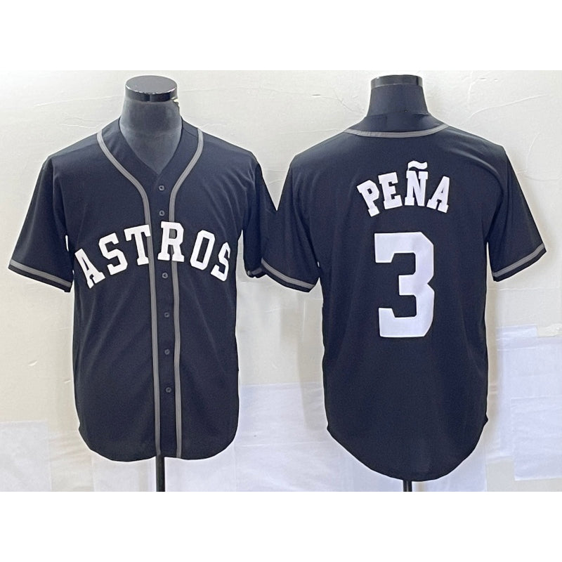 Houston Astros #3 Jeremy Pena Black HOLBERT Cool Base Stitched Jersey