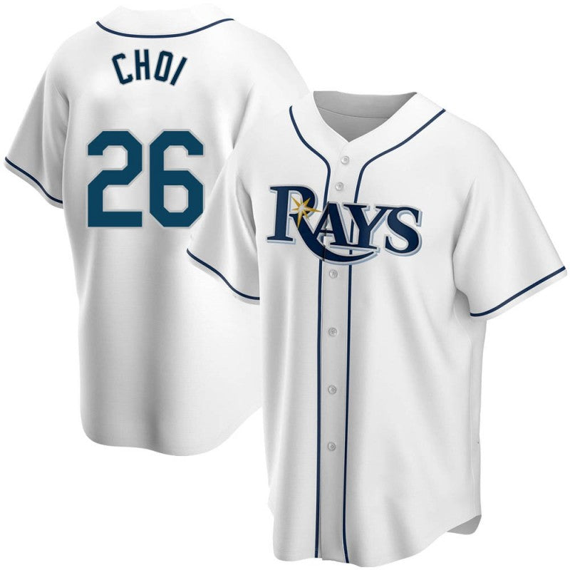 Tampa Bay Rays #26 Ji-Man Choi Replica White HOLBERT Home Jersey