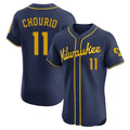 Milwaukee Brewers #11 Jackson Chourio Player Navy HOLBERT Home Limited Elite Stitched Jerseys